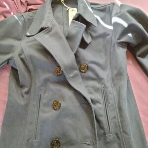 Blue Pea Coat M Quaker Marine